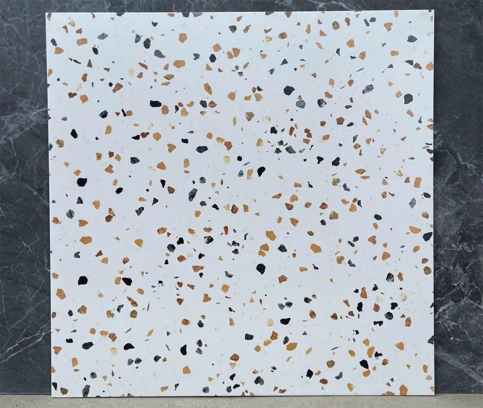 Gạch đá mài Terrazzo hạt đá cam Art6036