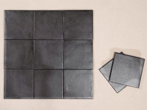  Gạch thẻ 150x150mm men mờ màu đen 08M 