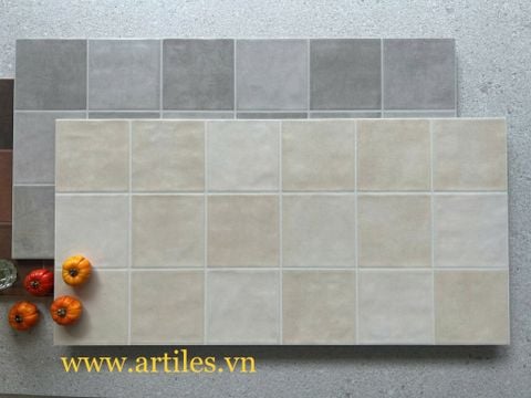  Gạch ốp lát trang trí mix màu kem beige 