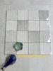 Gạch thẻ màu xám bạc men bóng gợn sóng 100x100mm Art02G
