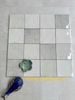 Gạch thẻ màu xám bạc men mờ gợn sóng 100x100mm Art02M