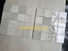 Gạch thẻ màu xám bạc men bóng gợn sóng 100x100mm Art02G