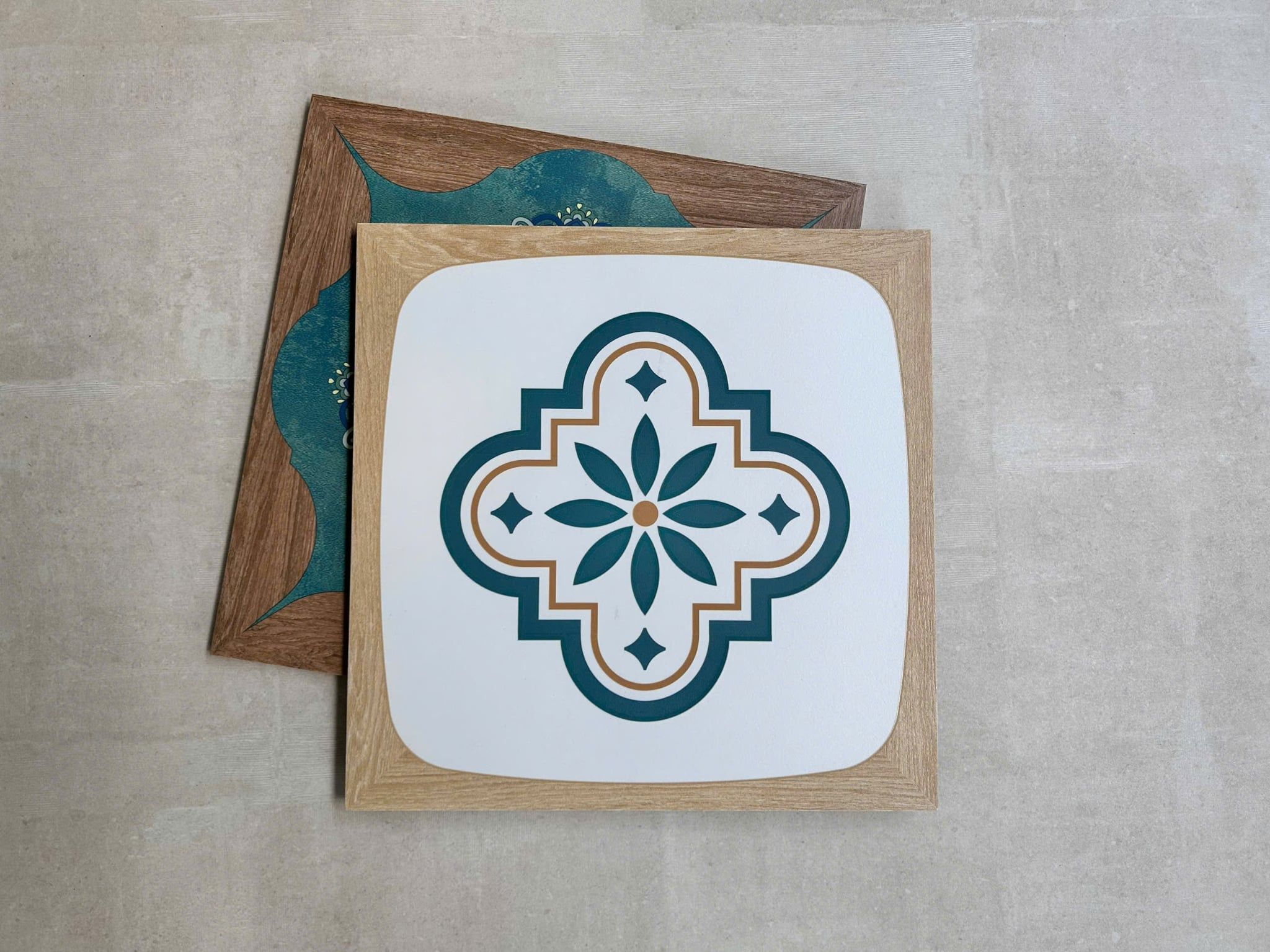 Gạch giả gỗ ghép gạch bông Art3301