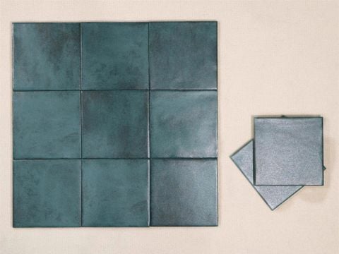  Gạch thẻ 150x150mm men mờ màu xanh dương 07M 