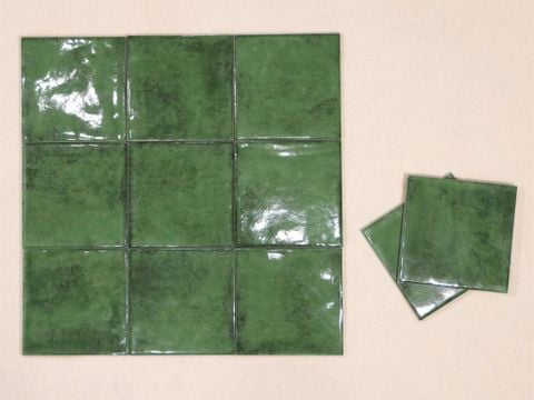  Gạch thẻ vuông xanh lá bóng hiệu ứng 06G 