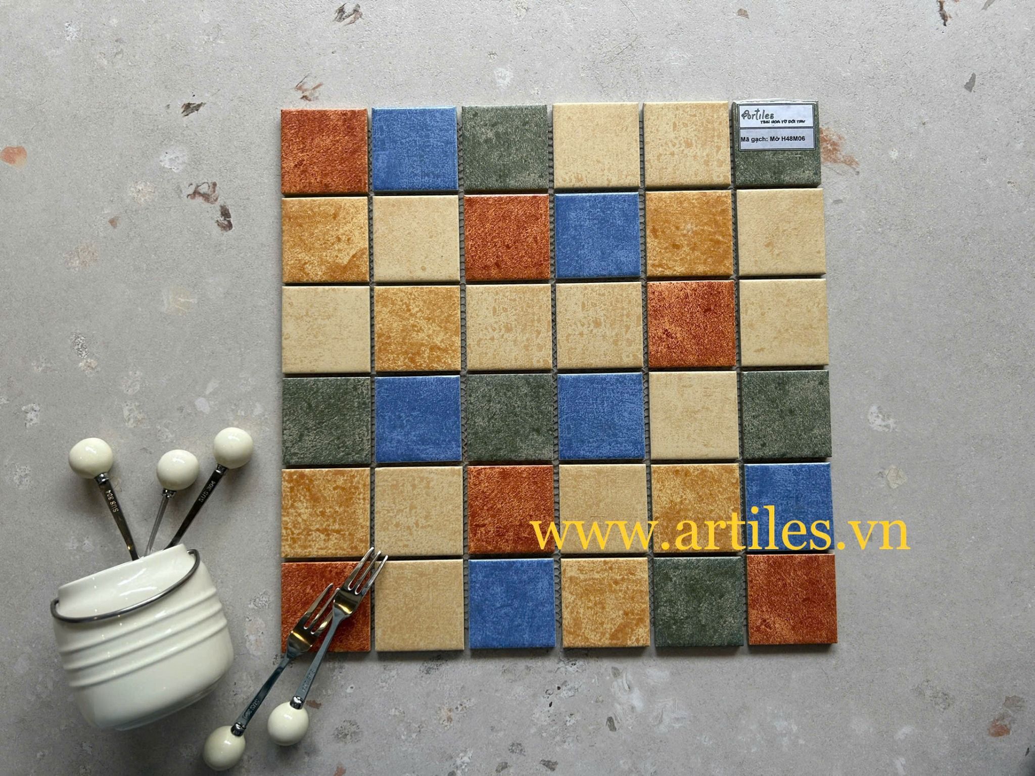 Gạch Mosaic Gốm Sứ Mix Màu ArtM06