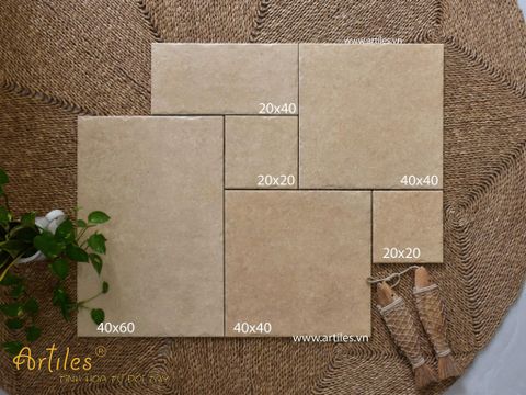  Gạch đá ốp lát decor màu kem beige Art53M 