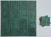 Gạch thẻ men bóng gợn 100x100mm màu xanh lá đậm