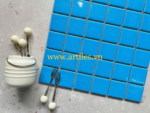  Gạch mosaic màu xanh dương đậm Art916 