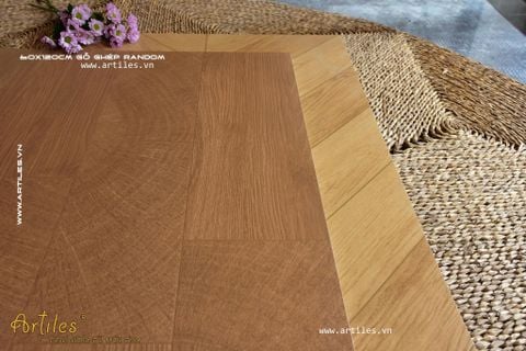  Gạch vân gỗ ghép nghệ thuật 60x120cm 