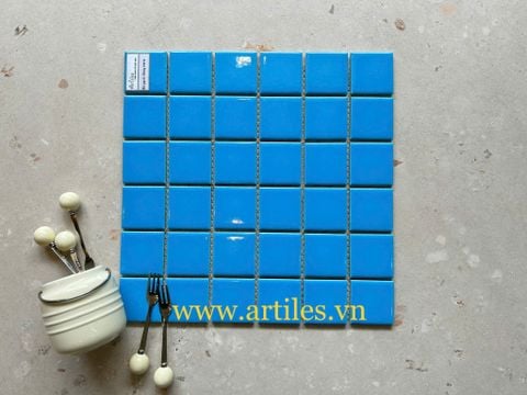  Gạch mosaic màu xanh dương đậm Art916 