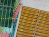 Gạch Stackbond (Mosaic que) màu vàng đồng