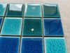 Gạch Mosaic Gốm Rạn 2 Lớp Màu Mix Màu Xanh