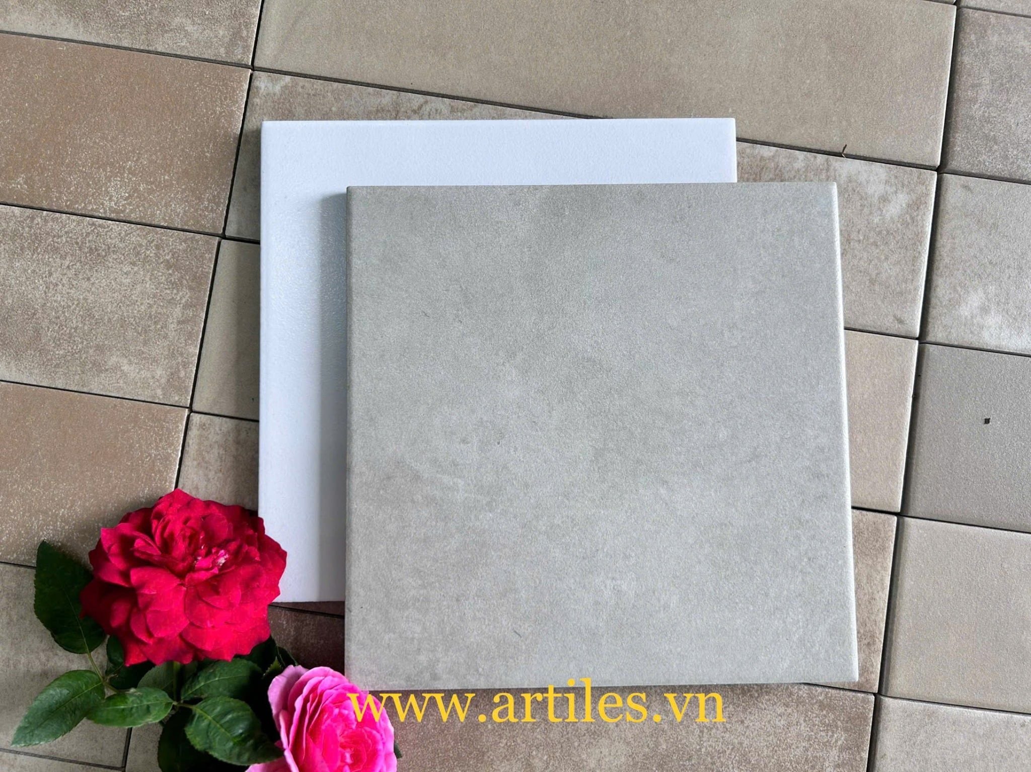 Gạch bông gạch 20x20cm màu xám ximang