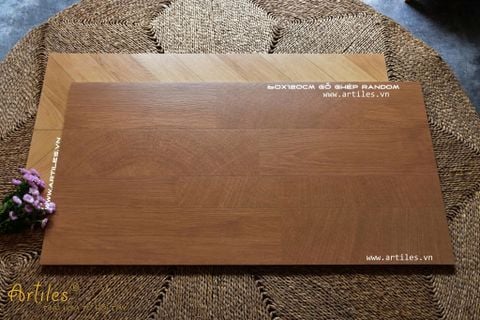  Gạch vân gỗ ghép nghệ thuật 60x120cm 