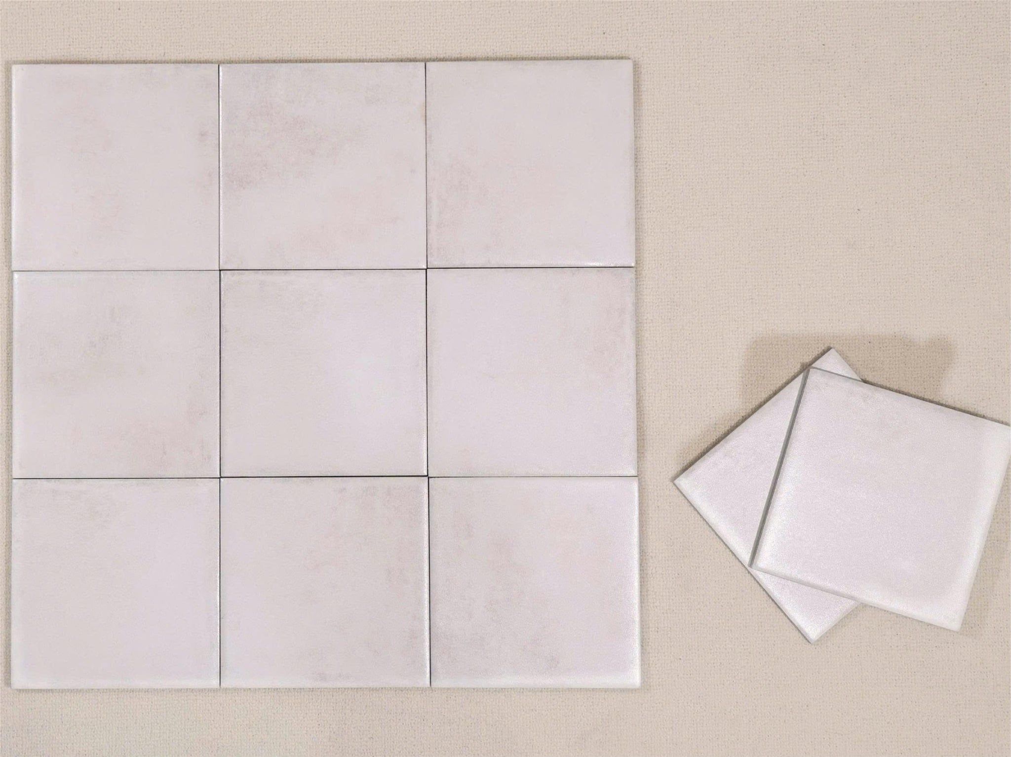 Gạch thẻ 150x150mm men mờ màu trắng 00M