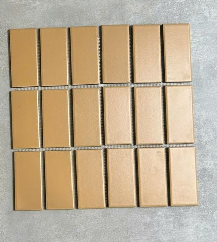  Mosaic chữ nhật màu cam vàng 45x95mm 