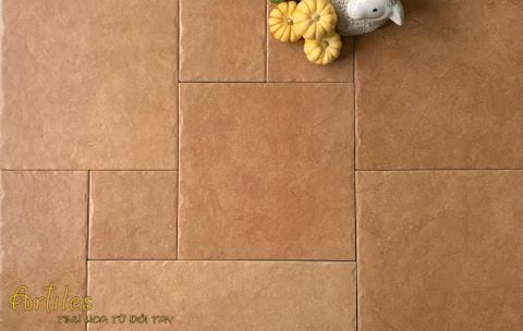  Gạch đá ốp lát decor mix size màu cam đất Art54M 