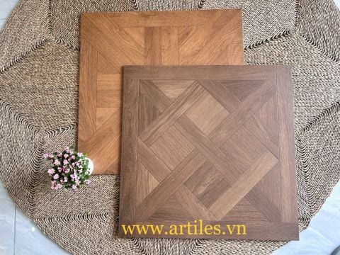  Gạch giả gỗ 800×800 Art012 màu nâu 