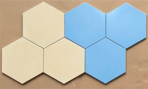  Gạch lục giác màu kem beige 