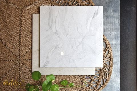  Gạch đá bóng kiếng vân Marble xám trắng ArtZ18801 