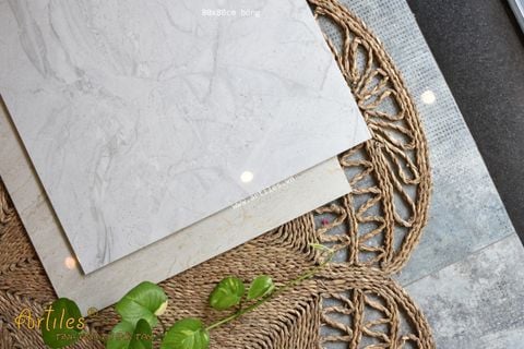  Gạch đá bóng kiếng vân Marble xám trắng ArtZ18801 
