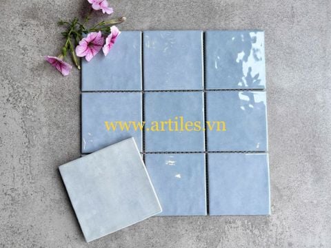  Gạch mosaic men gốm xanh trời 100x100mm ArtA03 
