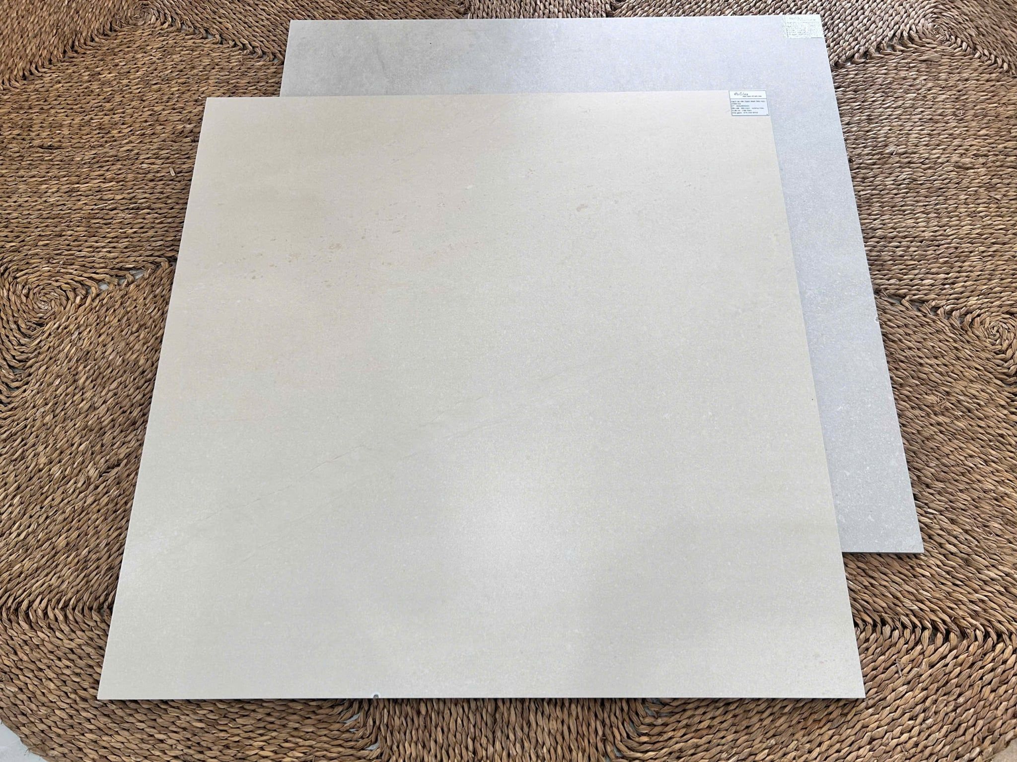 Gạch lát nền Satin Matt (Mờ mịn) kem trơn Art88143