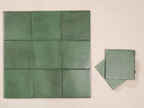  Gạch thẻ 150x150mm men mờ màu xanh lá 06M 