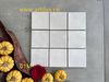 Gạch thẻ màu kem beige men mờ gợn sóng 100x100mm Art01M