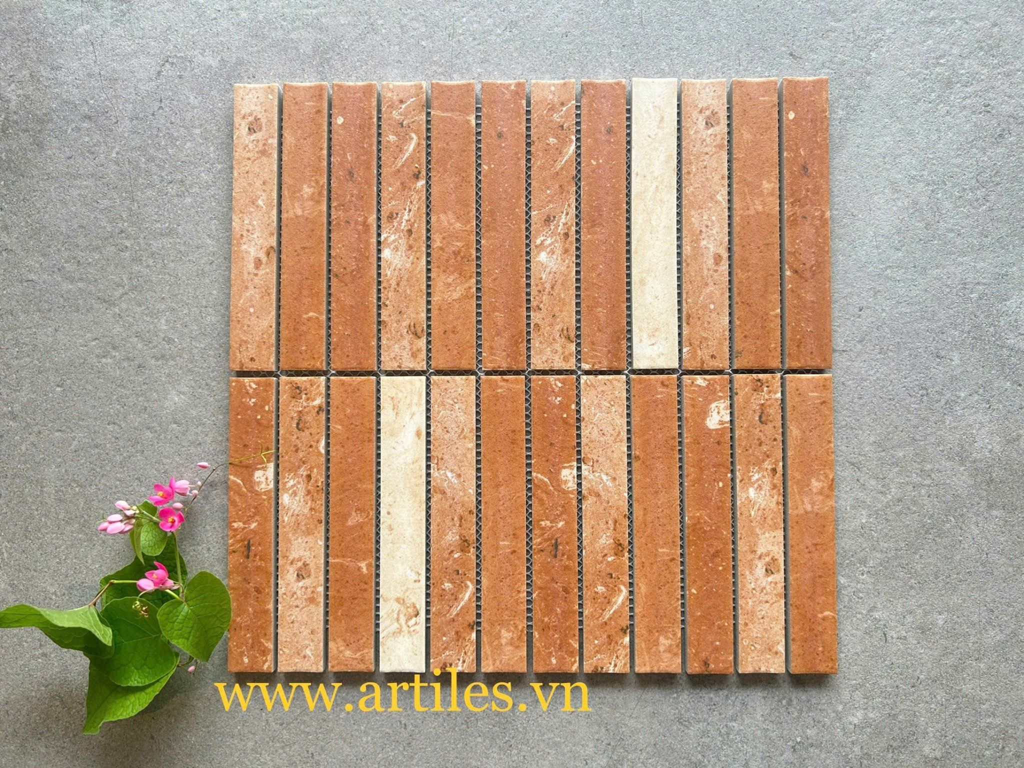 Gạch Stackbond (Mosaic que) giả cổ
