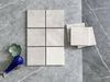 Gạch thẻ màu xám kem men mờ gợn sóng 100x100mm Art02G