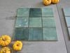 Gạch thẻ màu xanh dương men bóng gợn sóng 100x100mm Art06G