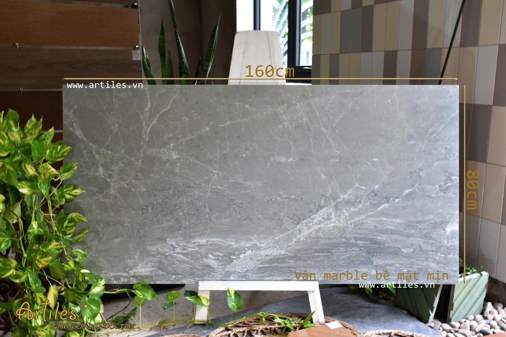 Gạch vân đá cẩm thạch 80x160cm mịn baby skin