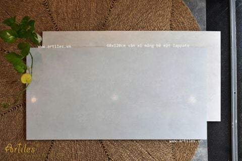  Gạch 60x120cm vân xi măng xám trắng 