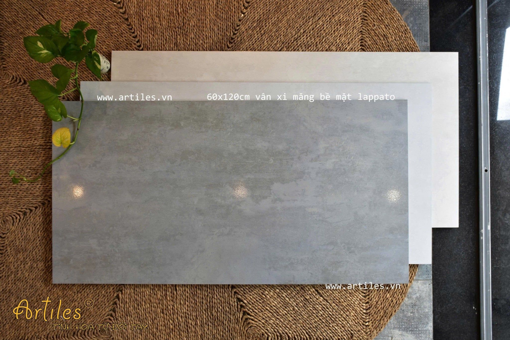 Gạch 60x120cm vân xi măng xám