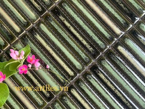  Gạch Stackbond (Mosaic que) xanh rêu 