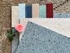 Gạch đá mài terrazzo hạt đá màu đen Art360072