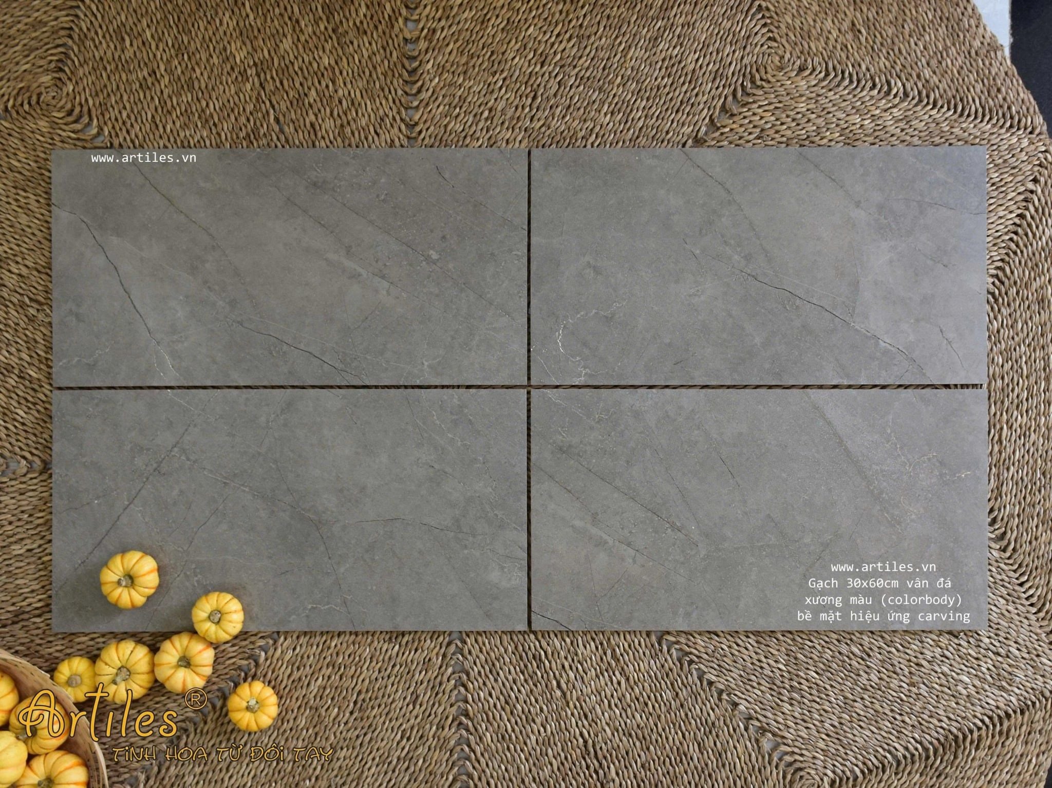 Gạch vân đá Marble nâu 30x60cm Art36487