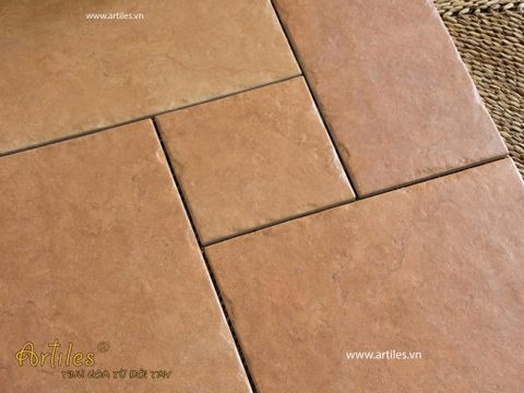  Gạch đá ốp lát decor màu cam đất Art54M 