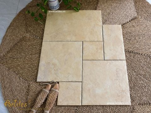  Gạch đá ốp lát decor mix size vân đá kem Art55M 