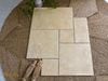 Gạch đá ốp lát decor mix size vân đá kem Art55M