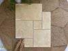 Gạch đá ốp lát decor mix size vân đá kem Art55M
