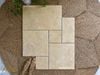Gạch đá ốp lát decor mix size vân đá kem Art55M