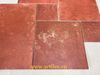 Gạch đá ốp lát decor mix size màu cam đỏ đất Art61M