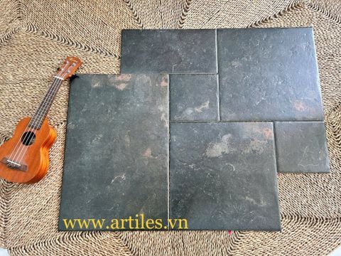  Gạch đá ốp lát decor mix size màu nâu đen Art62M 