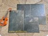 Gạch đá ốp lát decor mix size màu nâu đen Art62M