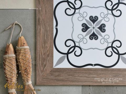  Gạch giả gỗ ghép gạch bông Art660010 