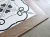 Gạch giả gỗ ghép gạch bông Art660010