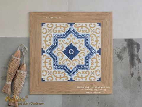  Gạch giả gỗ ghép gạch bông Art660018 